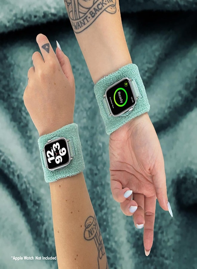 Sonix | Sport Watch Band for Apple Watch | Sweatband Style Watch Band for Sports, Workouts, Activities | Sage Green - Image 2