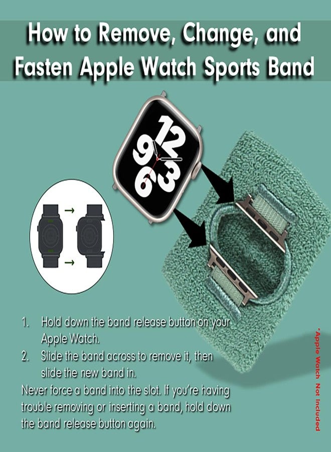 Sonix | Sport Watch Band for Apple Watch | Sweatband Style Watch Band for Sports, Workouts, Activities | Sage Green - Image 3