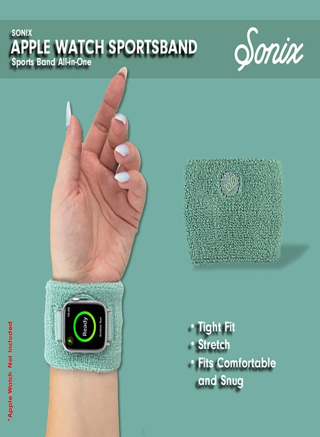 Sonix | Sport Watch Band for Apple Watch | Sweatband Style Watch Band for Sports, Workouts, Activities | Sage Green - Image 5