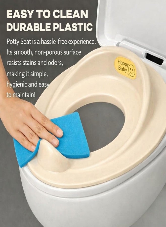 DTR Creation Baby Potty Training Seat for Toddlers | Comfortable & Safe Toilet Seat | Easy to Clean | Cream Color - Image 3
