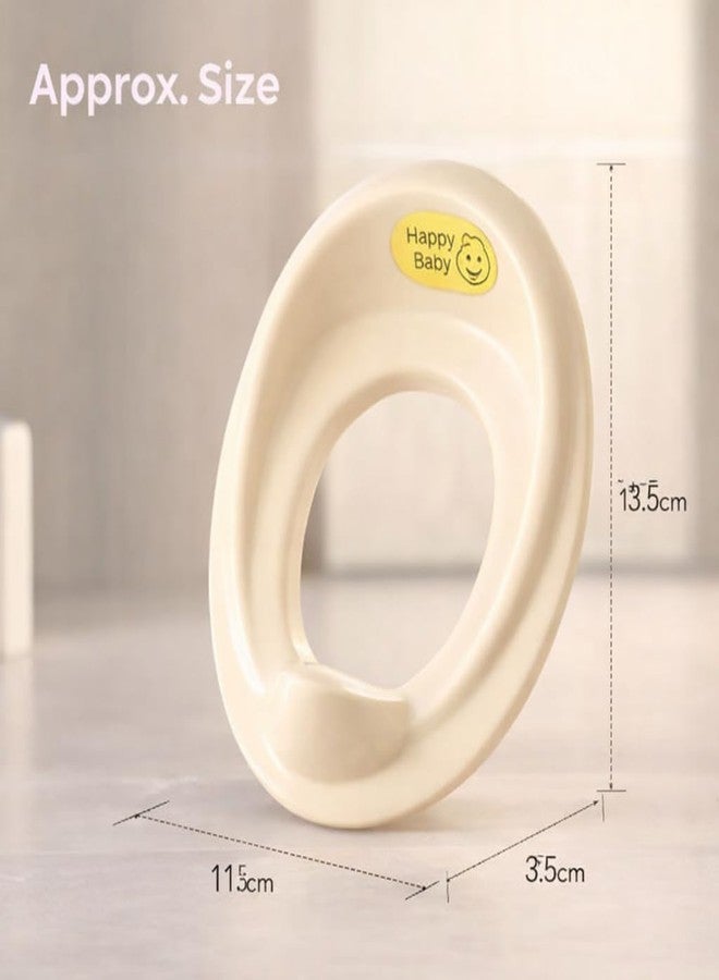 DTR Creation Baby Potty Training Seat for Toddlers | Comfortable & Safe Toilet Seat | Easy to Clean | Cream Color - Image 4