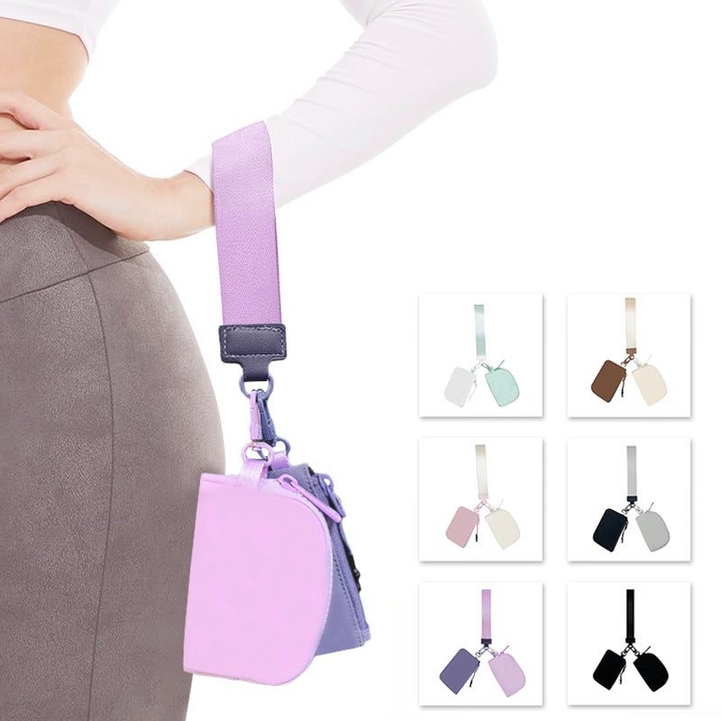 2024 New Lulu Same Style Wrist Bag Portable Mini Fashion Lulu Card Bag Bank Card Mini Change Collection - Image 2