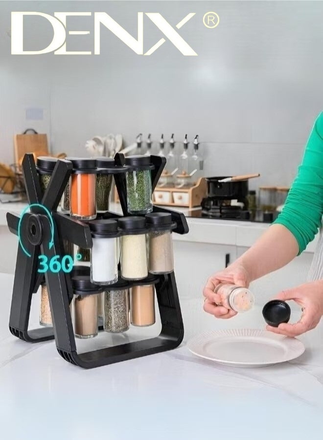 دينكس رف دوار لتنظيم التوابل مكون من 18 عبوة بسعة 100مل - Image 2