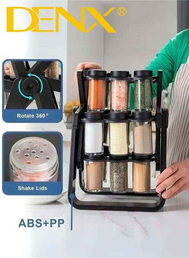 دينكس رف دوار لتنظيم التوابل مكون من 18 عبوة بسعة 100مل - Image 4