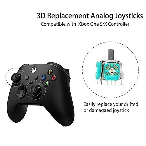 Kinyanco 4PCS Replacement Joystick for Xbox One S/X Controller, Analog Thumbsticks Repair Tool Kit for Stick Drift, Broken, and Loose Joysticks Replacement, T6 T8 T10 Repair Screwdriver Kit for Xbox One S/X - Image 2