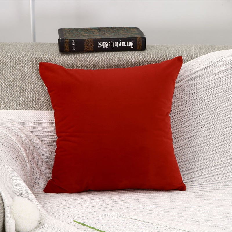 Velvet Solid Color Creative Nap Pillow Super Soft Sofa Cushion Stuffed Pillow Jacket - Image 1