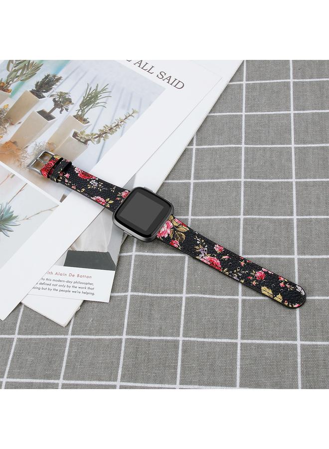 erorex Replacement Band For Fitbit Versa 4 / Sense 2 Round Tail Genuine Leather Watch Band - Image 2