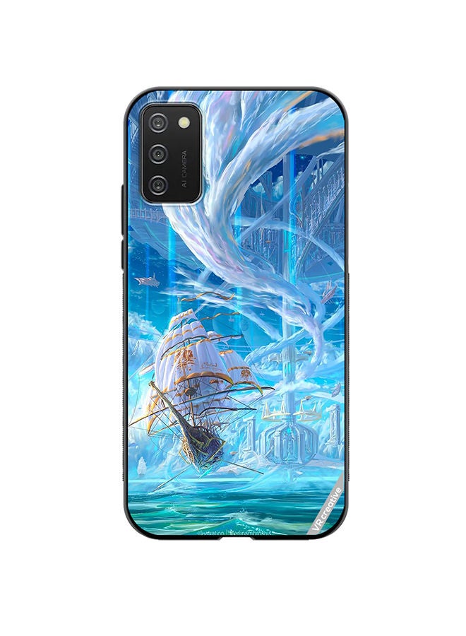 VR CREATIVE Protective Case Cover For Samsung Galaxy A03s Castle With Clouds Design Multicolour - Image 1