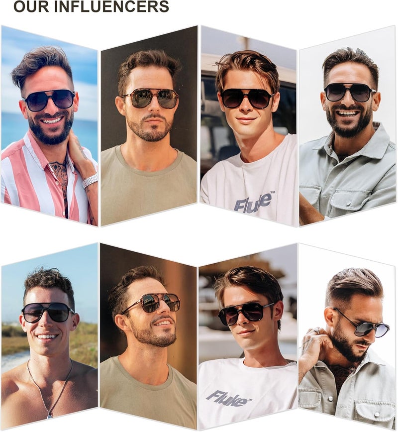 Sojos Retro Polarized Aviator Sunglasses Womens Mens Classic 70s 80s Vintage Trendy Square Aviators SJ2174 - Image 3
