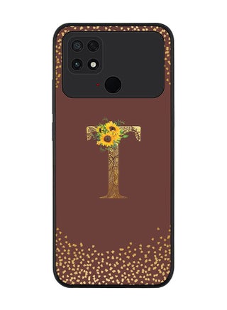 Rugged Black edge case for Xiaomi Poco C40 Slim fit Soft Case Flexible Rubber Edges Anti Drop TPU Gel Thin Cover - Custom Monogram Initial Letter Floral Pattern Alphabet - T (Brown ) - pzsku/Z664C1186A1AA19C73C46Z/45/_/1673882114/50f9ec80-02dd-4f9a-a90e-6187f87d116c