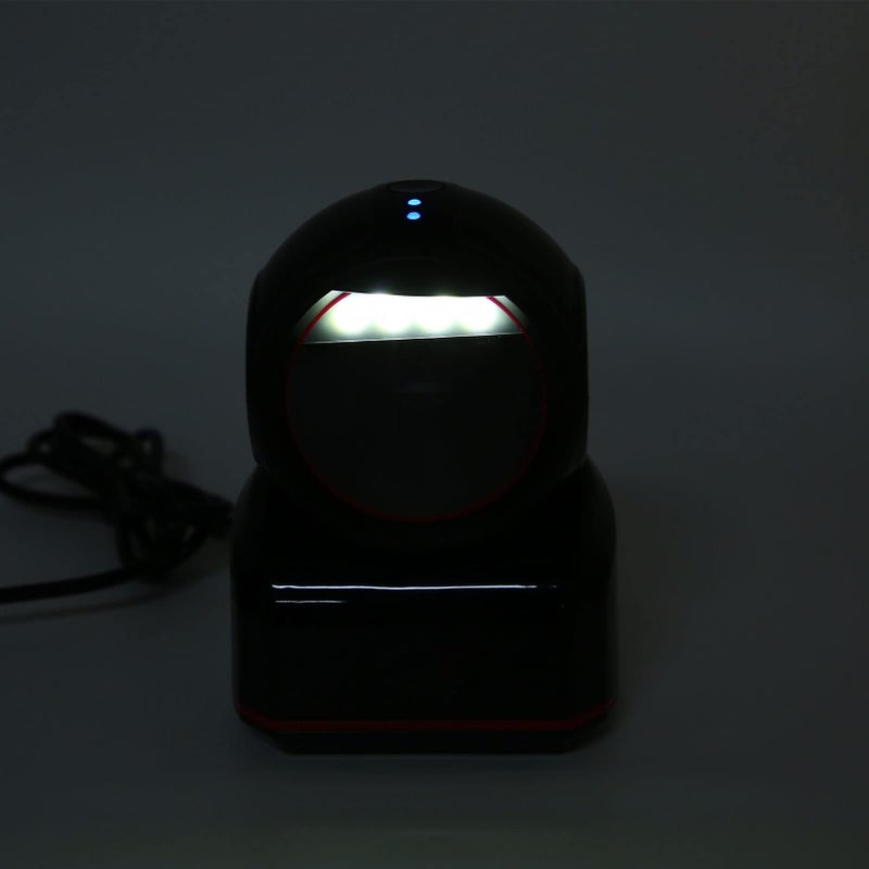 ماسح الباركود متعدد الاتجاهات عبر منفذ USB، قارئ رمز الاستجابة السريعة للمتاجر والسوبرماركت، أسود - Image 3