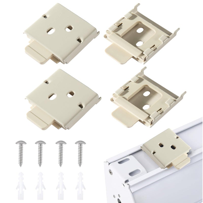 Lihopefe Universal Replacement for Roller Shade Metal Mounting Brackets Roller Blind Buckles 2 Sets - Image 2