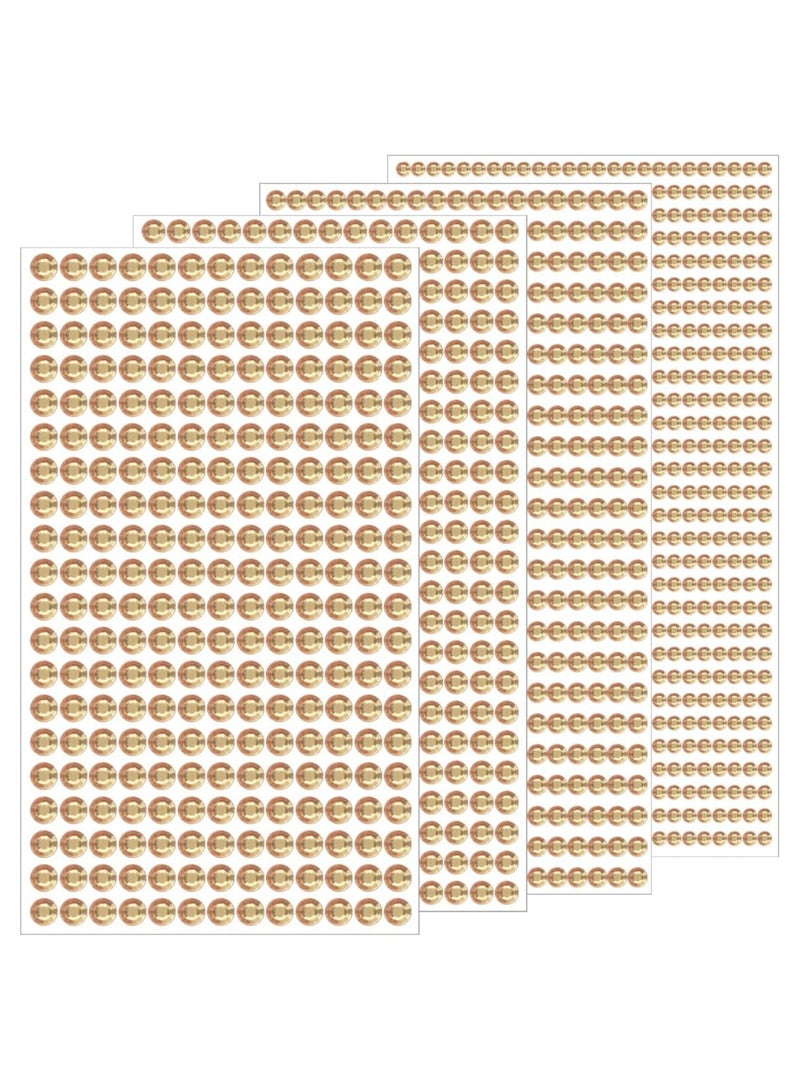 1799 Pcs 4 Sheets Rhinestone Stickers 3/4/5/6 mm Self Adhesive Rhinestones Gems for Face Eyes Makeup Hair Body - Image 1