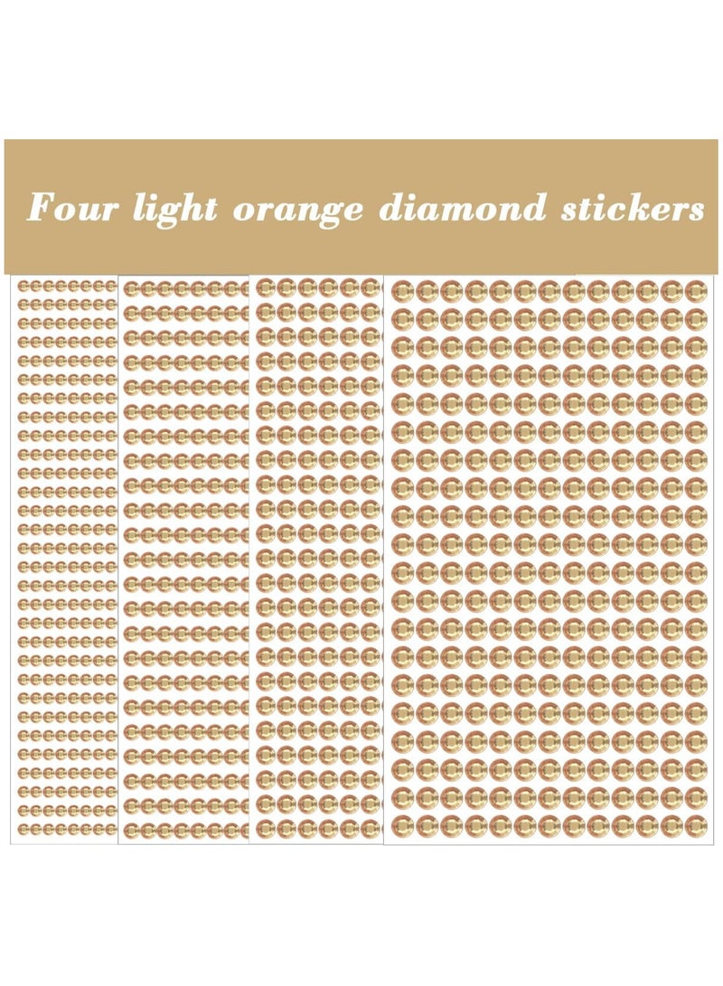 1799 Pcs 4 Sheets Rhinestone Stickers 3/4/5/6 mm Self Adhesive Rhinestones Gems for Face Eyes Makeup Hair Body - Image 2