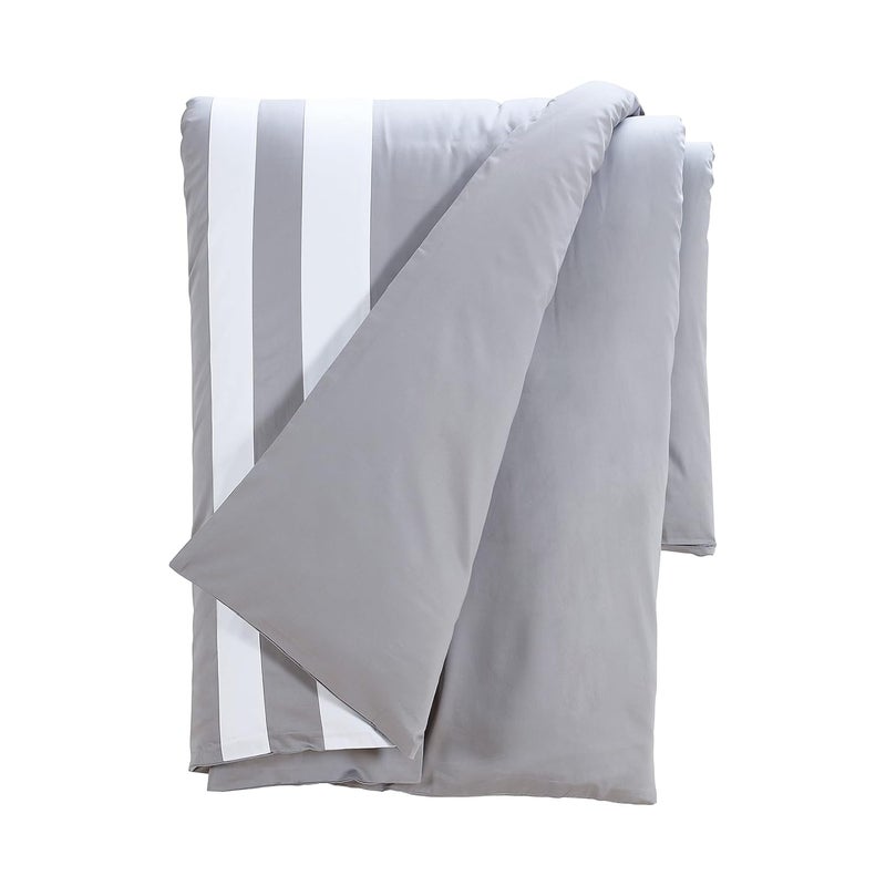 SPREAD SPAIN Spread Spain Botanic Cotton 550 Thread Count King Size Quilt Cover with Corner Loops Openable Zipper 90X108 Steel Grey  - Image 1