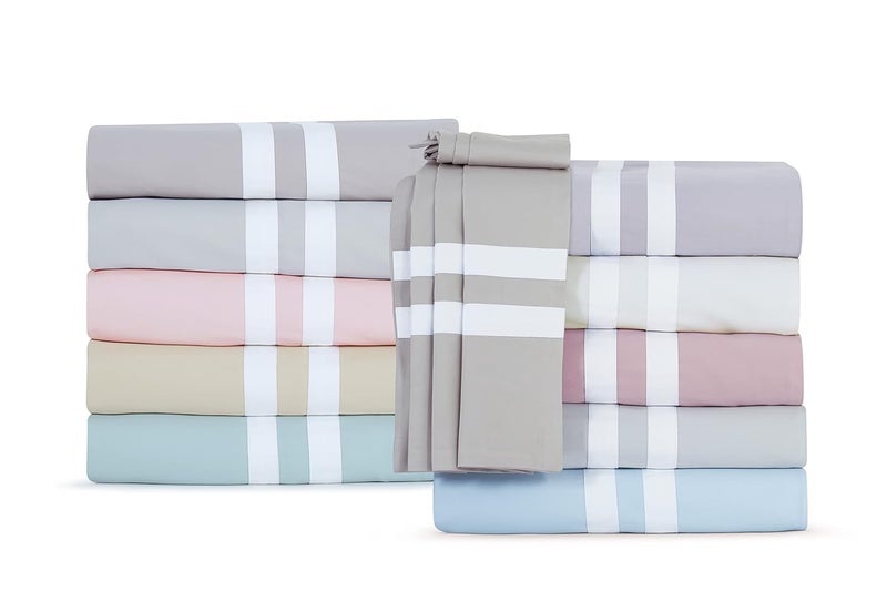 SPREAD SPAIN Spread Spain Botanic Cotton 550 Thread Count King Size Quilt Cover with Corner Loops Openable Zipper 90X108 Steel Grey  - Image 4