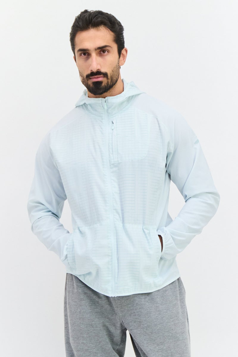 Brooks جاكيت رياضي للرجال بأكمام طويلة مناسب للجري، تركواز - Image 1