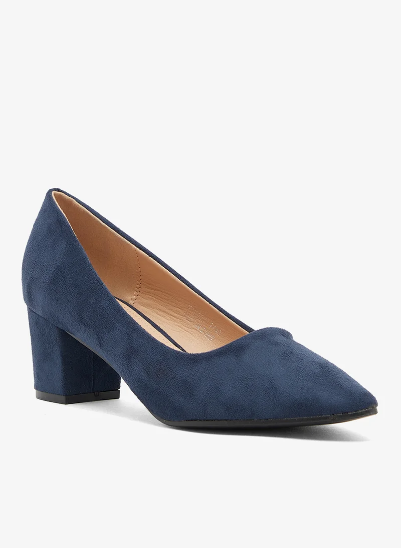 Spot-On Block Heeled Pointed Pump