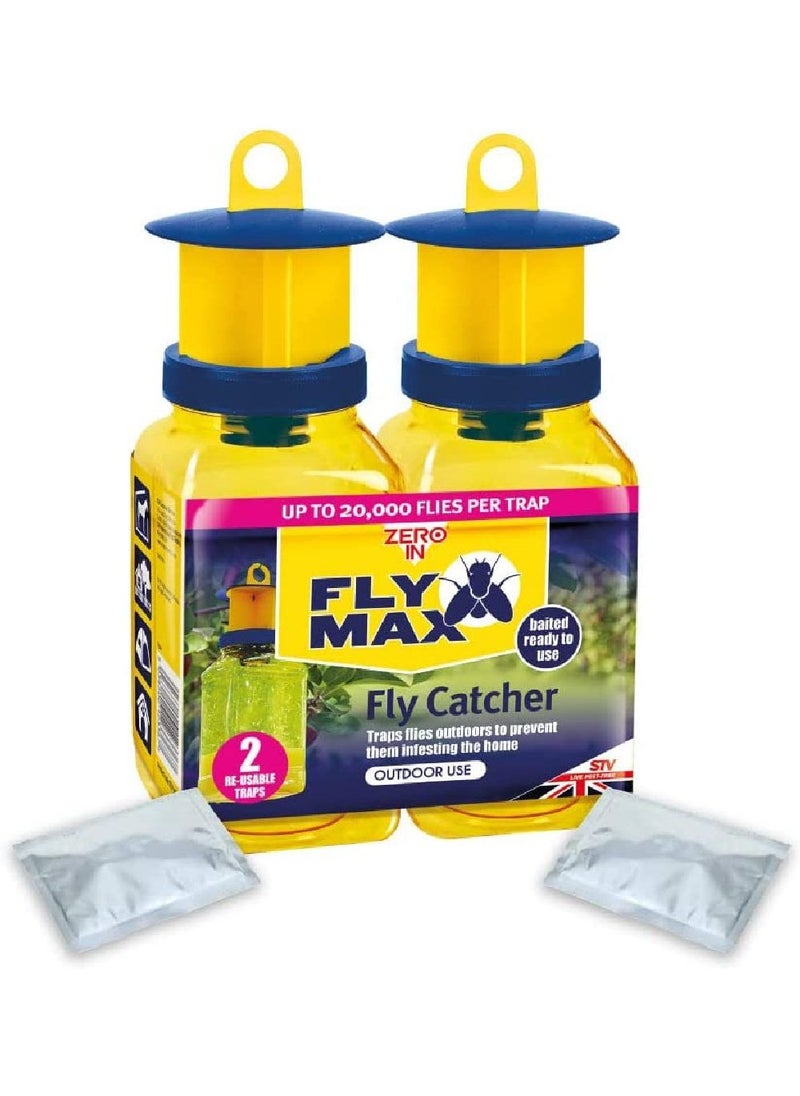 Zero In - Zero In Fly Max Re-Usable Fly Catcher - 2 Pack - Image 1