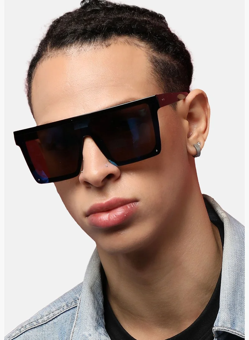 French Accent Polarized Full Rim Oversized Sunglass For Men
