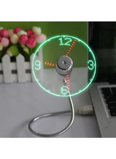 LED Display Real Time Clock Mini Fan