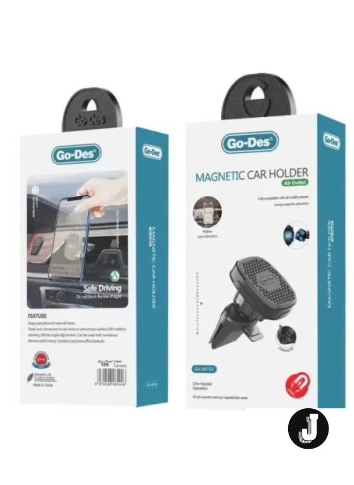 Magnetic Vehicle Telephone Holder – Universal Dashboard & Vent Mount for iPhone, Android & More