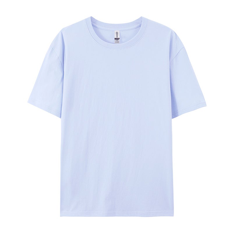 Caribbean 79000-180G Pure Cotton Round Neck Short-Sleeved T-Shirt Trendy Loose And Printable - Image 1