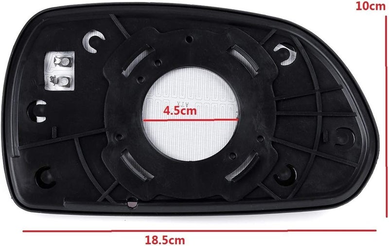 Wivplex Heated Convex Rearview Mirror Glass for Hyundai Elantra - Image 2
