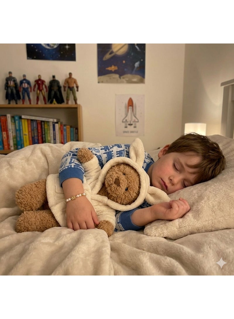 AFRIDIAN Plush Teddy Bear with Removable Bathrobe | Soft Stuffed Animal Toy with Hooded Robe | Cute Collectible Plush Gift for Kids & Adults - Image 4