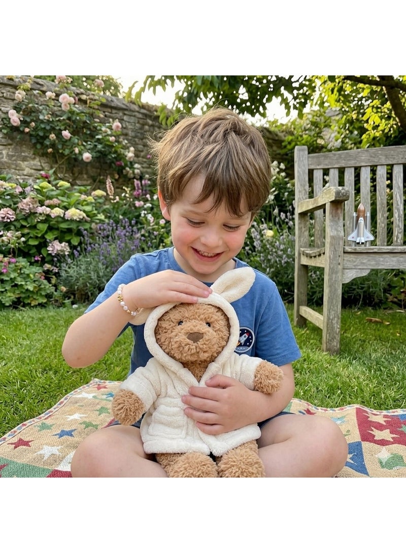 AFRIDIAN Plush Teddy Bear with Removable Bathrobe | Soft Stuffed Animal Toy with Hooded Robe | Cute Collectible Plush Gift for Kids & Adults - Image 5