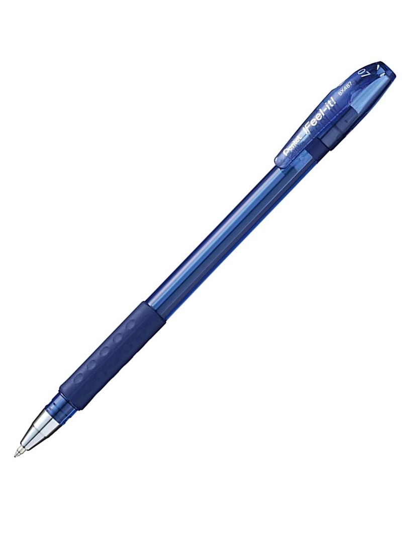 Pentel 4-Piece Ifeel-It Ballpoint Pen 0.7mm Tip Blue Ink - Image 2