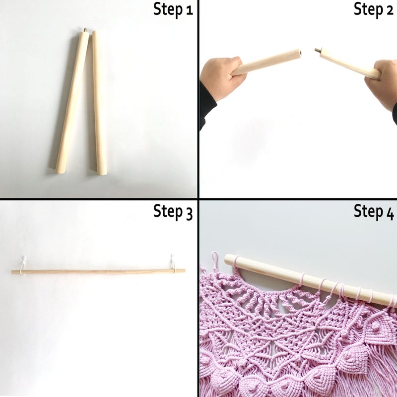 Youngeast Large Macrame Wall Hanging Boho Beaded Curtain for Window Macrame Bedroom Headboard Living Room Wall Art Tassel Tapestry Bohemian Woven Wall Decor 31" W X 25" H (Khaki) - Image 5