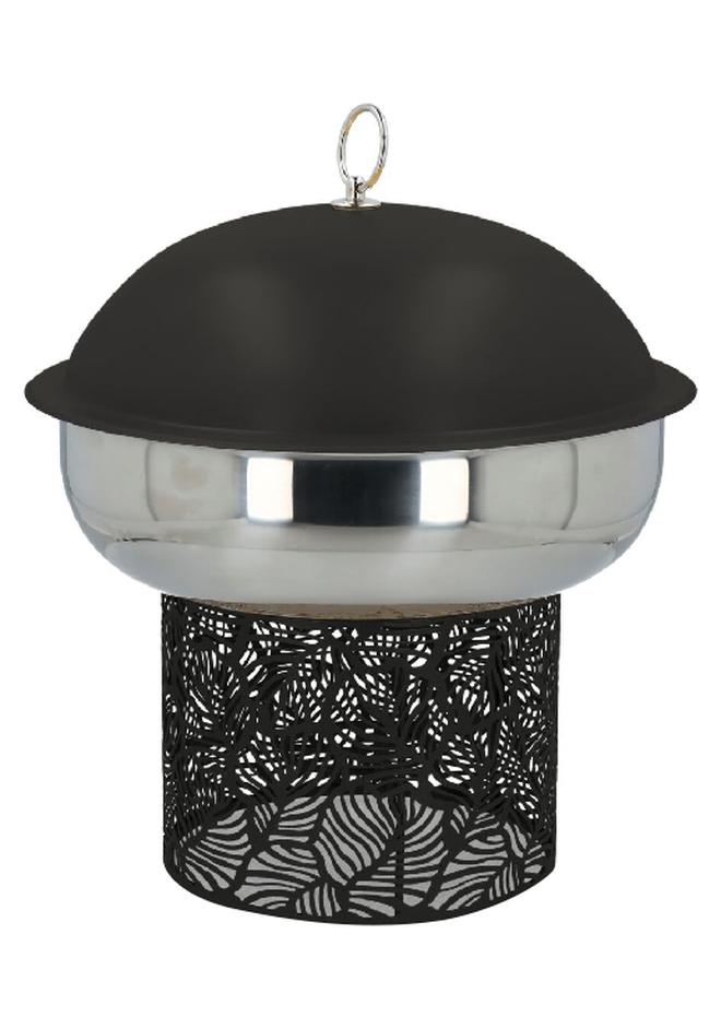 Bien Servi Secure Lid Chafing Food Warmer Dish with Stand Black and Silver 4.5 L DZW-BC045 - Image 1
