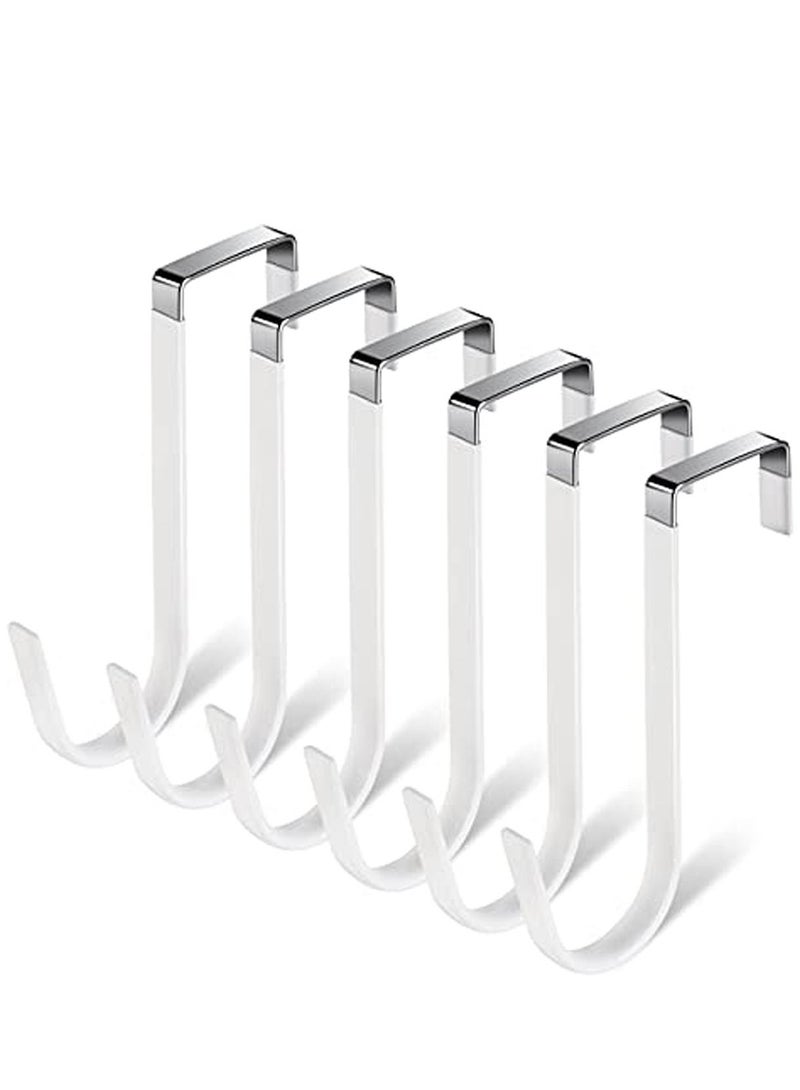 6 Pack Bathroom Hook, Towel Over Door Hooks Hanger for Coat Stand, Towel, Clothes Bedroom, Hangers Helps Tidy Rooms and Saves - Image 1