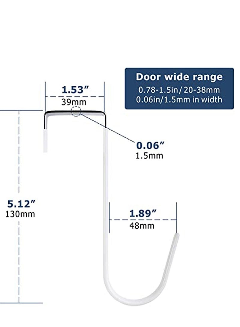 6 Pack Bathroom Hook, Towel Over Door Hooks Hanger for Coat Stand, Towel, Clothes Bedroom, Hangers Helps Tidy Rooms and Saves - Image 5