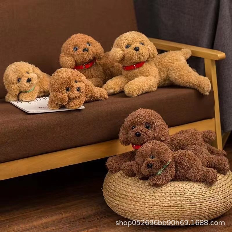 Cute Plush Teddy Dog Toy, Comfort Sleeping Puppy Stuffed Animal, Birthday Gift for Girls - Image 1