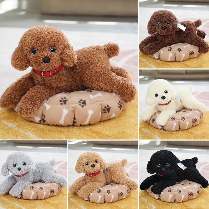 Cute Plush Teddy Dog Toy, Comfort Sleeping Puppy Stuffed Animal, Birthday Gift for Girls - Image 2