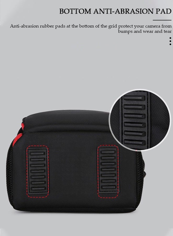 DUNISO Camera Bag Padded Camera Shoulder Bag for Photographers, Waterproof Camera Bags & Cases with Rain Cover for SLR DSLR, Lenses, Accessories - Image 4