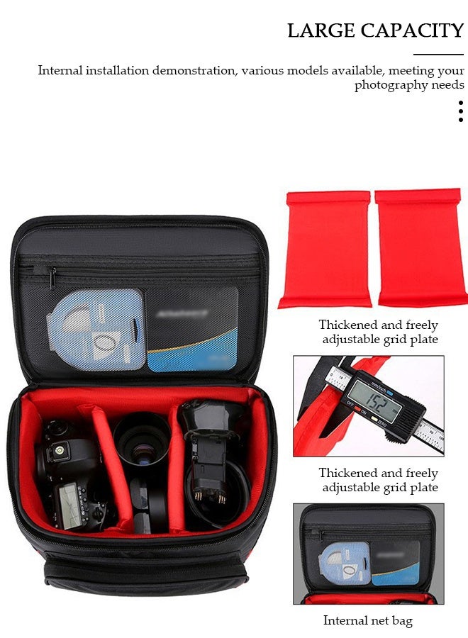 DUNISO Camera Bag Padded Camera Shoulder Bag for Photographers, Waterproof Camera Bags & Cases with Rain Cover for SLR DSLR, Lenses, Accessories - Image 5