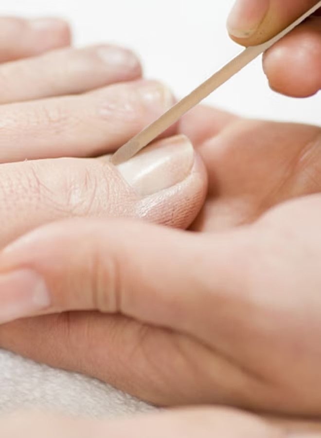 أوريتي 100 قطعة من فن الأظافر عصا خشبية البشرة دفع مزيل البيج - Image 5