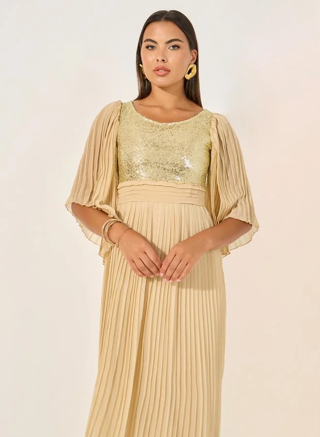 Styli Sequin Bodice Dress
