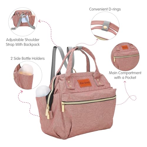 1ST STEP Smart And Multi-Functional Diaper Bag (Pink) - Image 2