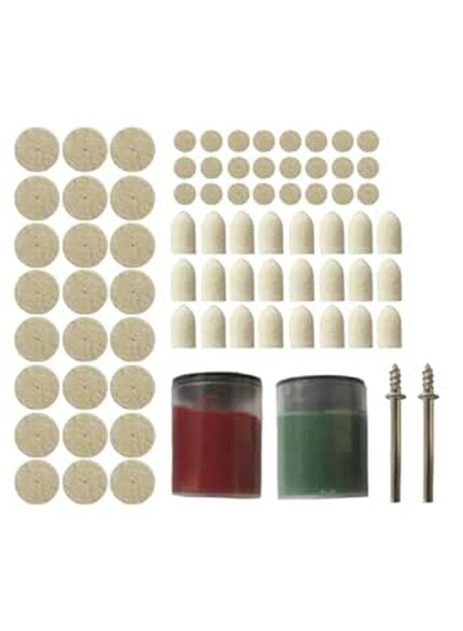 76Pcs Wool Felt Buffing Wheel Drill Polishing Pad Kit For Rotary Tools Auto Detailing - Image 1