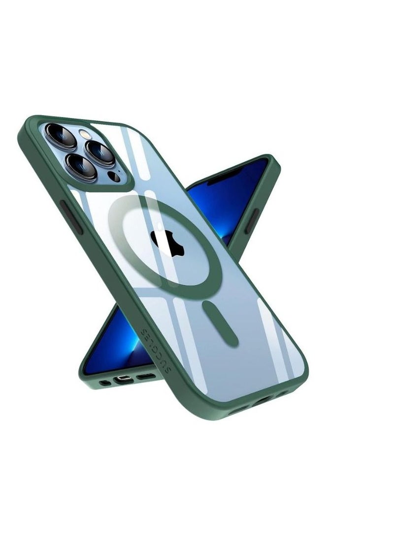 Magsafe Back Cover for iPhone 12 Green  - Image 1