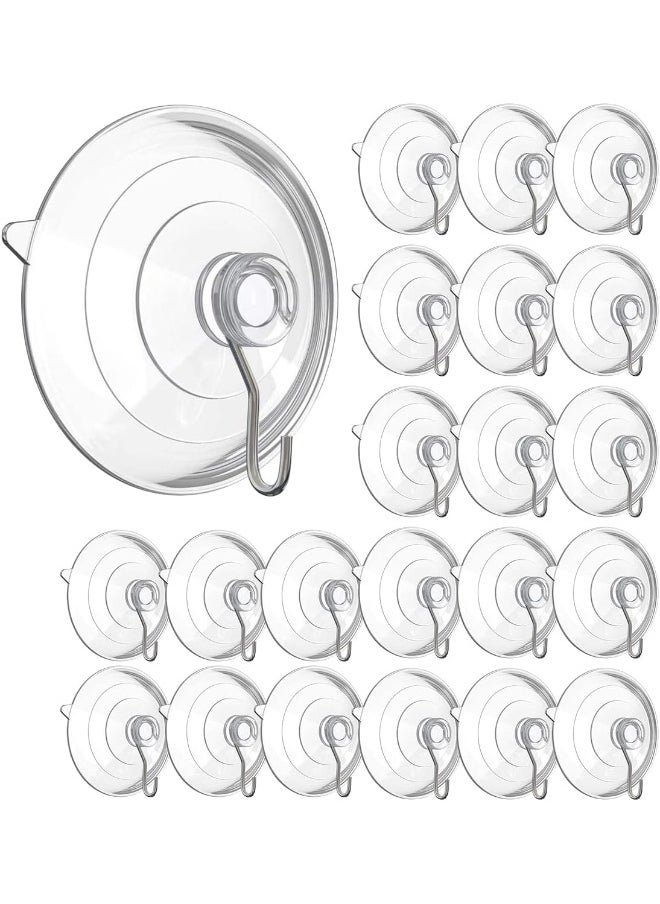 60mm Large Suction Cup Hooks Strong Clear PVC Cup with Metal Hooks Removable, Waterproof, and Oil Proof Ideal for Kitchen Bathroom Shower Wall Window Glass Door(24 Pack) - pzsku/Z664CCC4DA5016E8CF57AZ/45/_/1738147115/e7dcd5b0-e814-44d9-91bd-f5e106198ef1