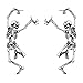 BDZMC Skeleton Bumper Sticker Decal 60 Trippy Grateful Steal Your Face Rock Band Dancing Halloween Skull Car Decal for Car Window Refrigerator Mirror Laptop Truck 1PCS - Image 2