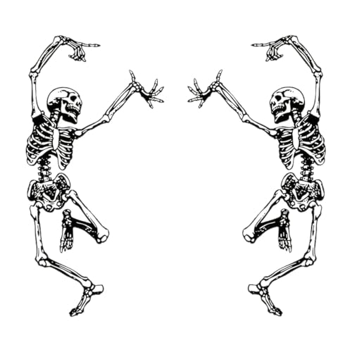 BDZMC Skeleton Bumper Sticker Decal 60 Trippy Grateful Steal Your Face Rock Band Dancing Halloween Skull Car Decal for Car Window Refrigerator Mirror Laptop Truck 1PCS - Image 1