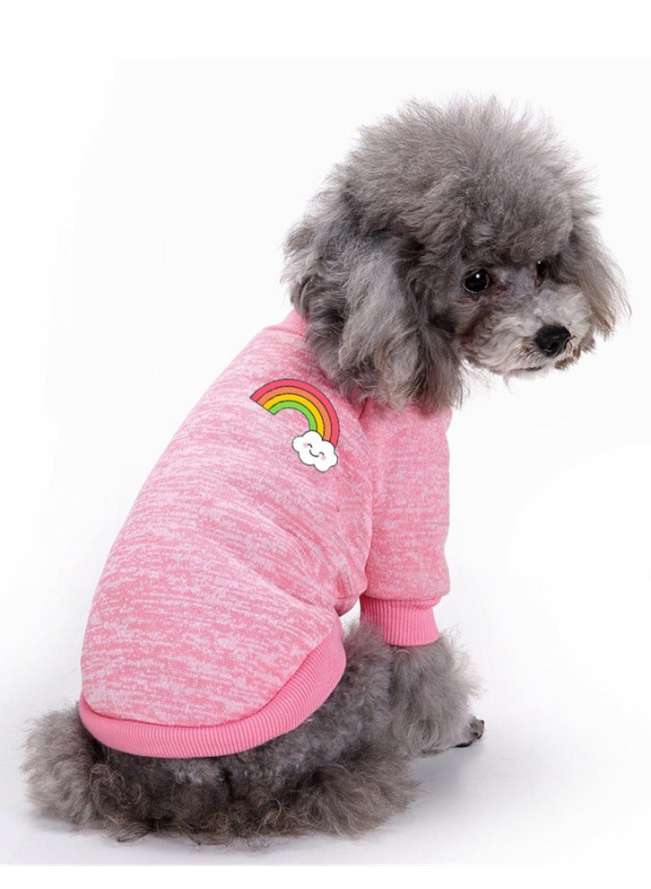Loquat Squality Pet Dog T-shirt Clothing Autumn And Winter Pink - Image 1