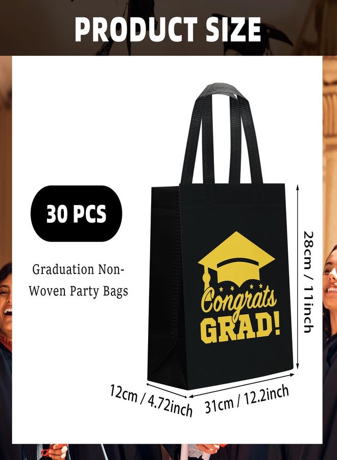 KERINGO 30 PCS Large Graduation Gift Bags Bulk with Handles Reusable Non Woven Congrats Grad Tote Bags Graduation Party Favors for Grad College Nursing High School - Image 3