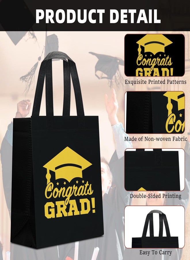 KERINGO 30 PCS Large Graduation Gift Bags Bulk with Handles Reusable Non Woven Congrats Grad Tote Bags Graduation Party Favors for Grad College Nursing High School - Image 2